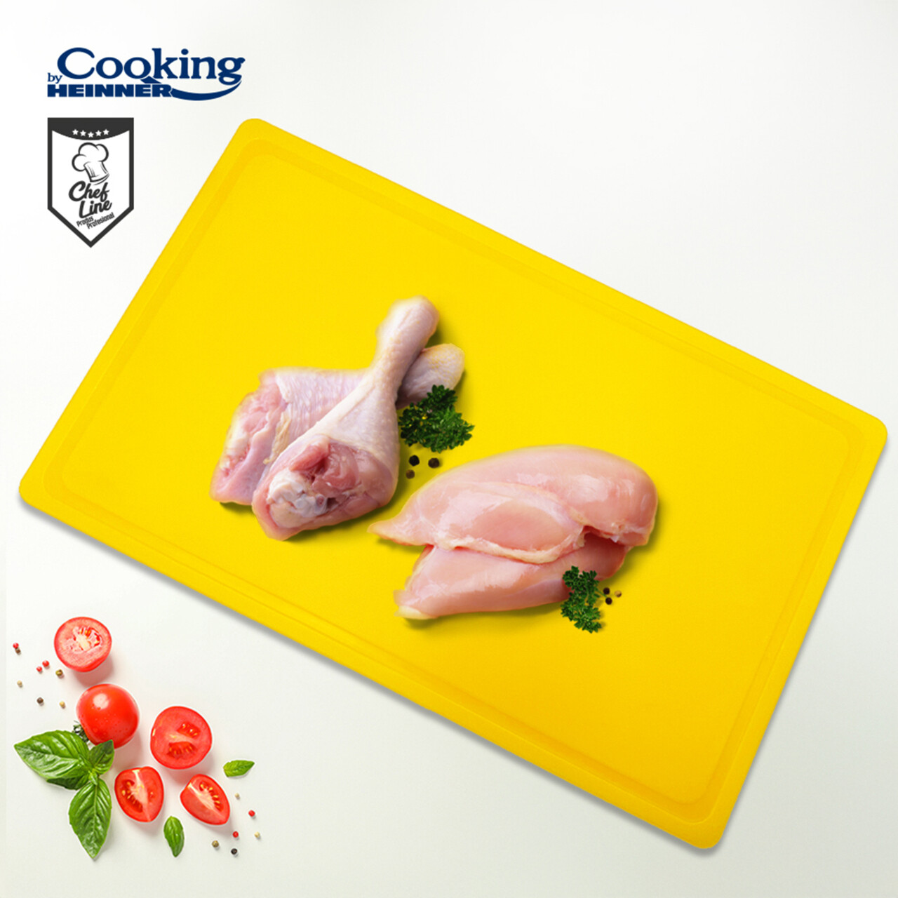 Tocator HACCP GN1/1, Cooking by Heinner, 53x32.5x2 cm, polietilena (LPDE), galben - imagine 3